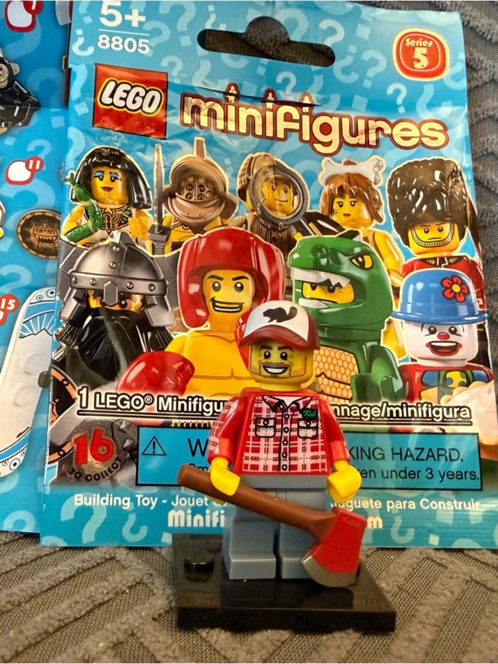 Lego Minifigure 8805 Series 5 Collectible Lumberjack with Axe
